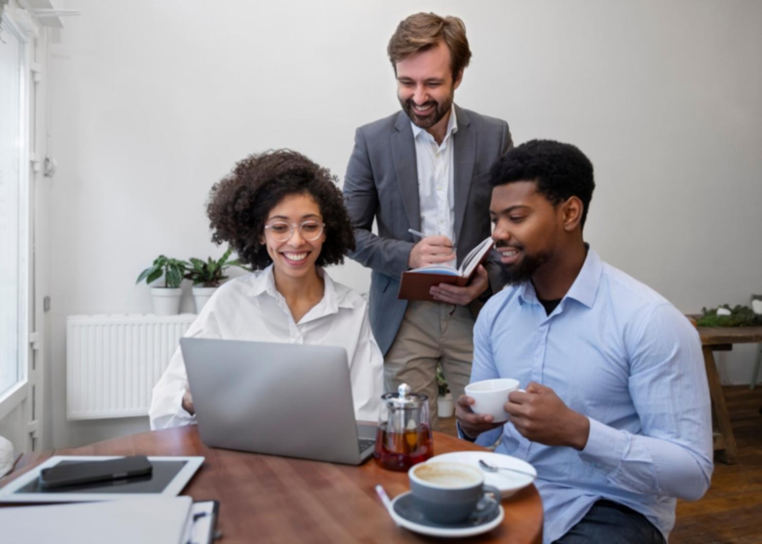 Financial planning discussion with charts and analysis